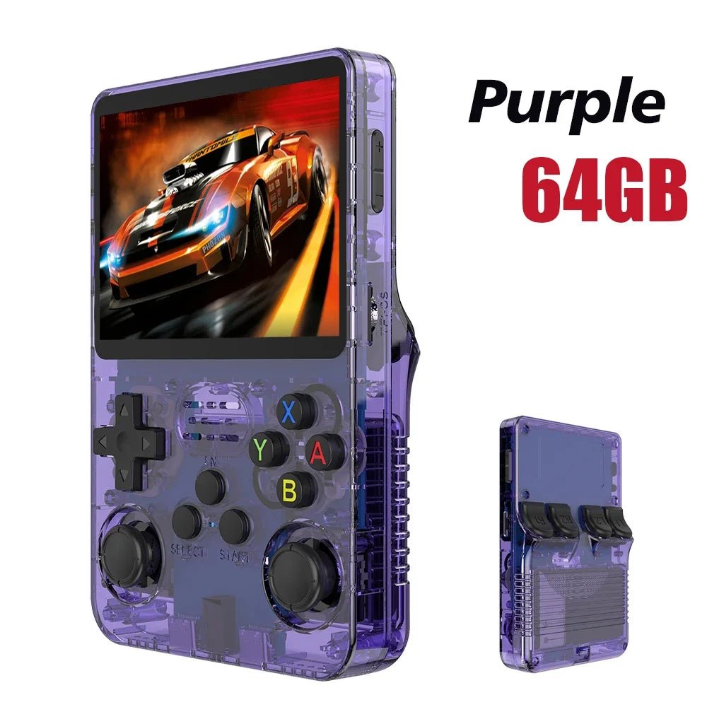 Console de jeu vidéo,Open Source R36S™, système Linux, écran IPS 3.5 pouces, lecteur vidéo de poche portable, jeux 64 Go 128G, rétro déterminer - Magasin Generale